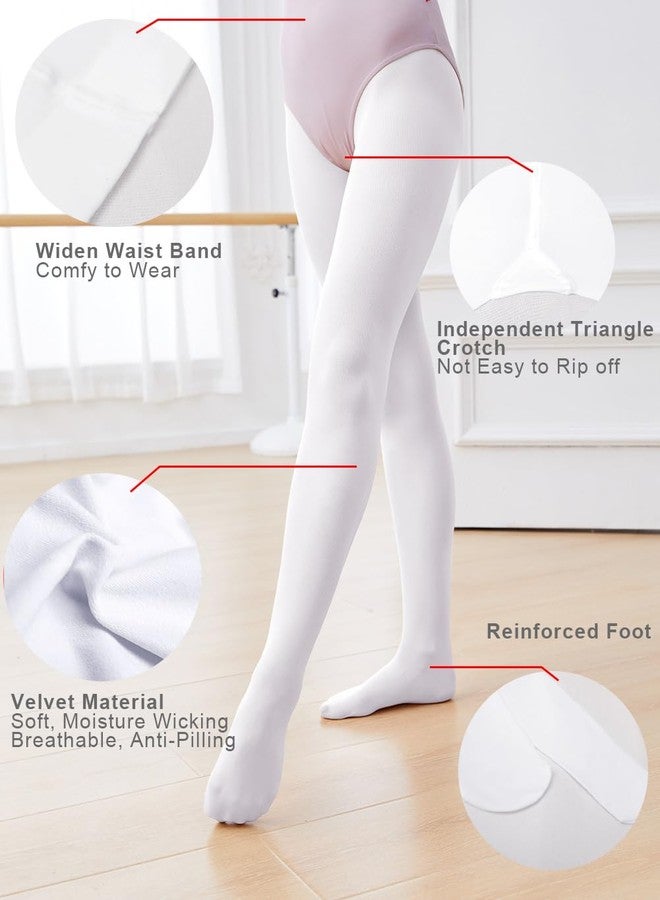 Daydance جوارب بيضاء طويلة من Daydance للنساء، مناسبة للباليه والرقص والفساتين - Image 2